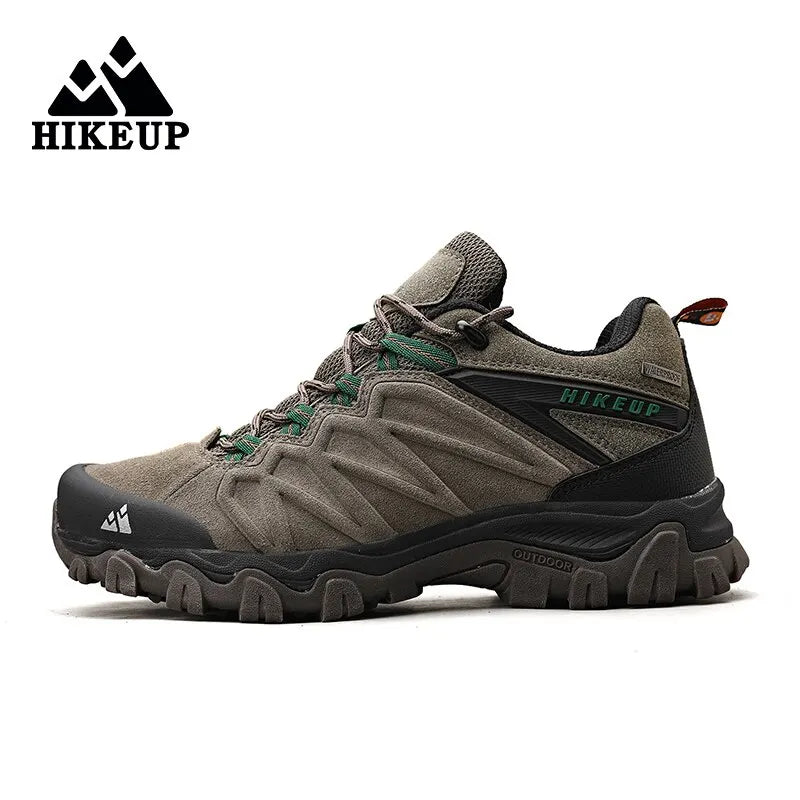 HIKEUP High Quality Leather Hiking Shoes Durable Outdoor