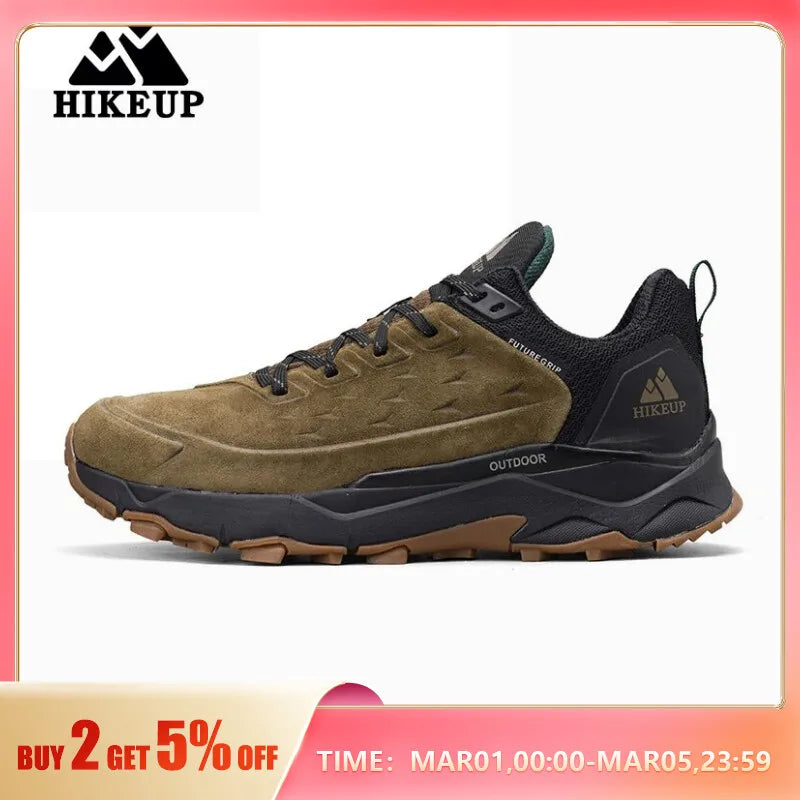 HIKEUP Latest Men's Hiking Shoes Wear-resistant Non-slip Outdoor