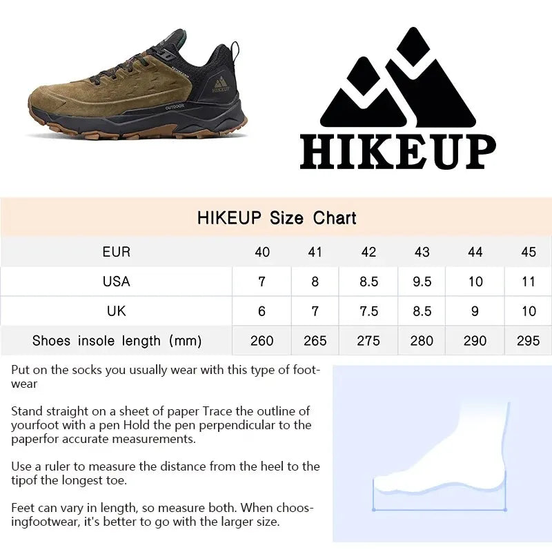 HIKEUP Latest Men's Hiking Shoes Wear-resistant Non-slip Outdoor