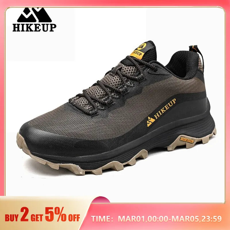 HIKEUP Outdoor Running Shoes Men Women Anti-skid Hiking