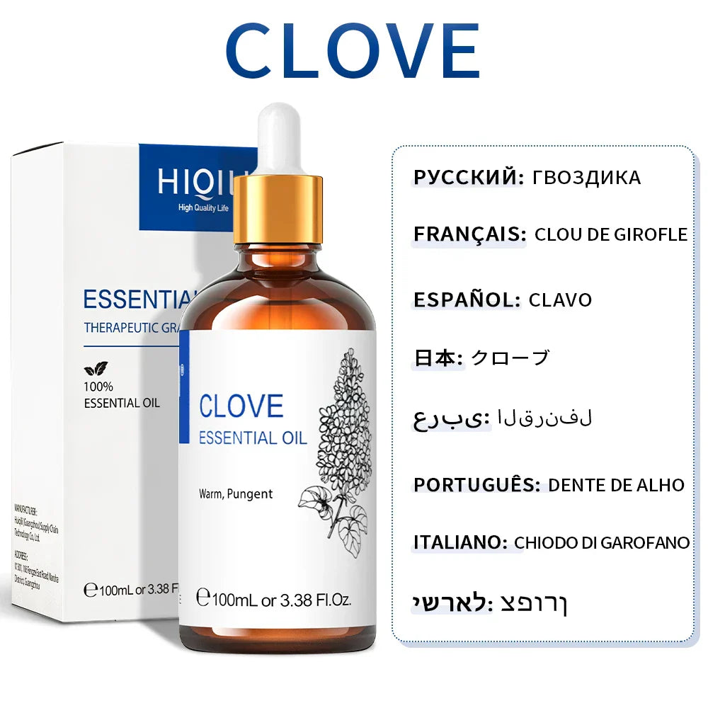 HIQILI Spearmint Vanilla Rose Cinnamon Lemon Essential Oils,100ML