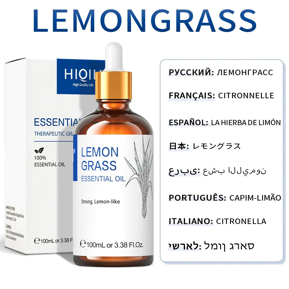 HIQILI Spearmint Vanilla Rose Cinnamon Lemon Essential Oils,100ML