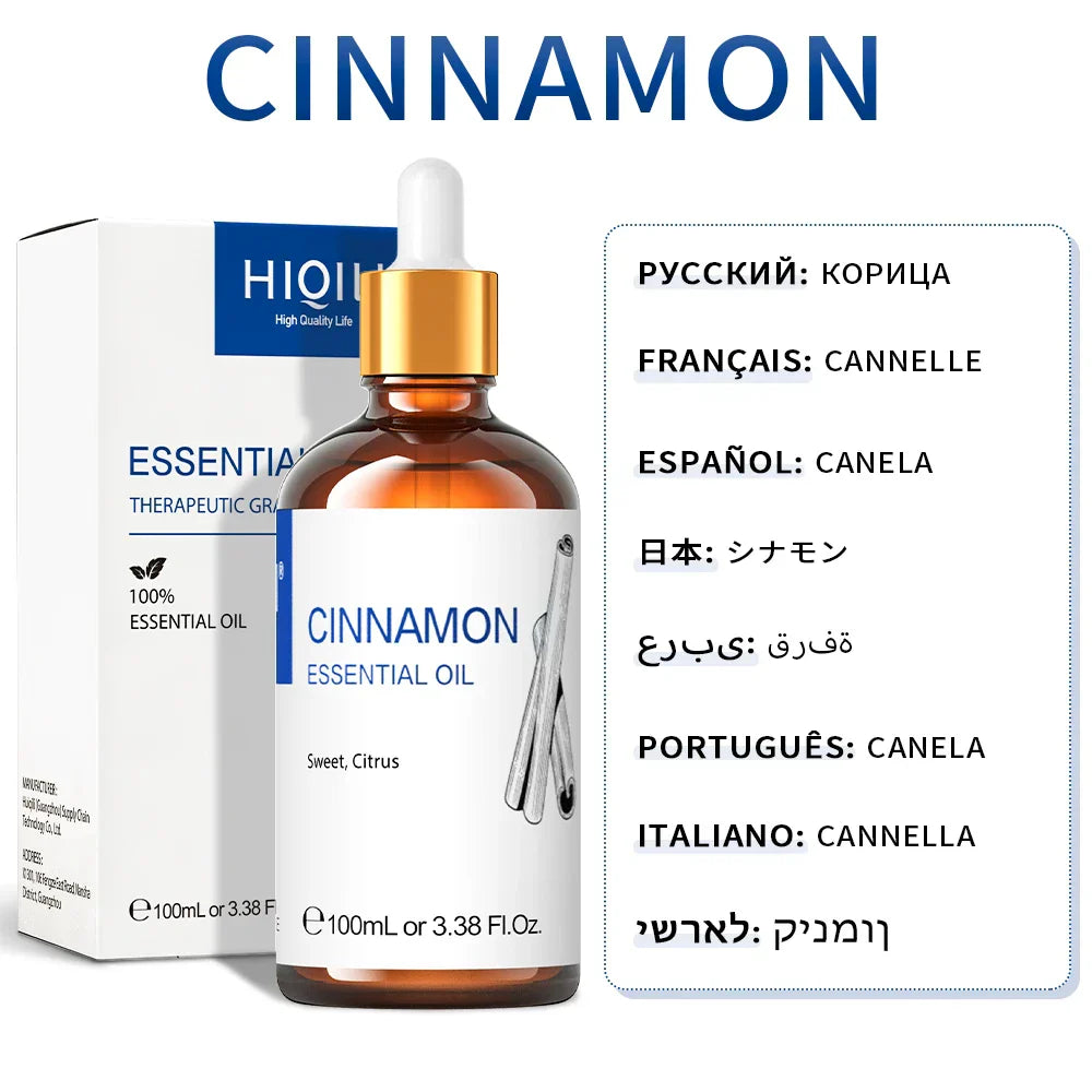 HIQILI Spearmint Vanilla Rose Cinnamon Lemon Essential Oils,100ML