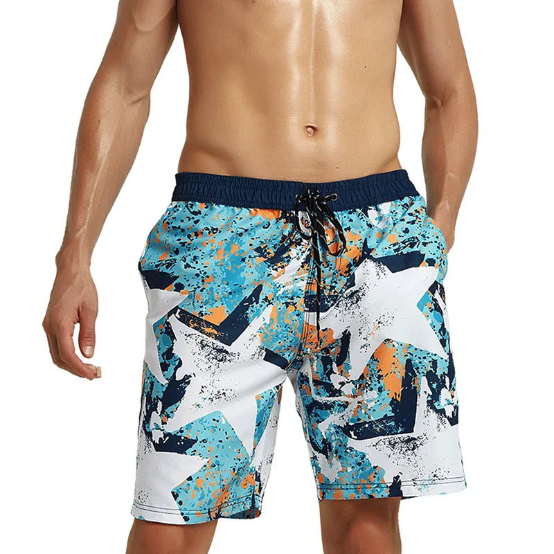 HOTMANGO Men's Beach Shorts Quick Drying Loose and