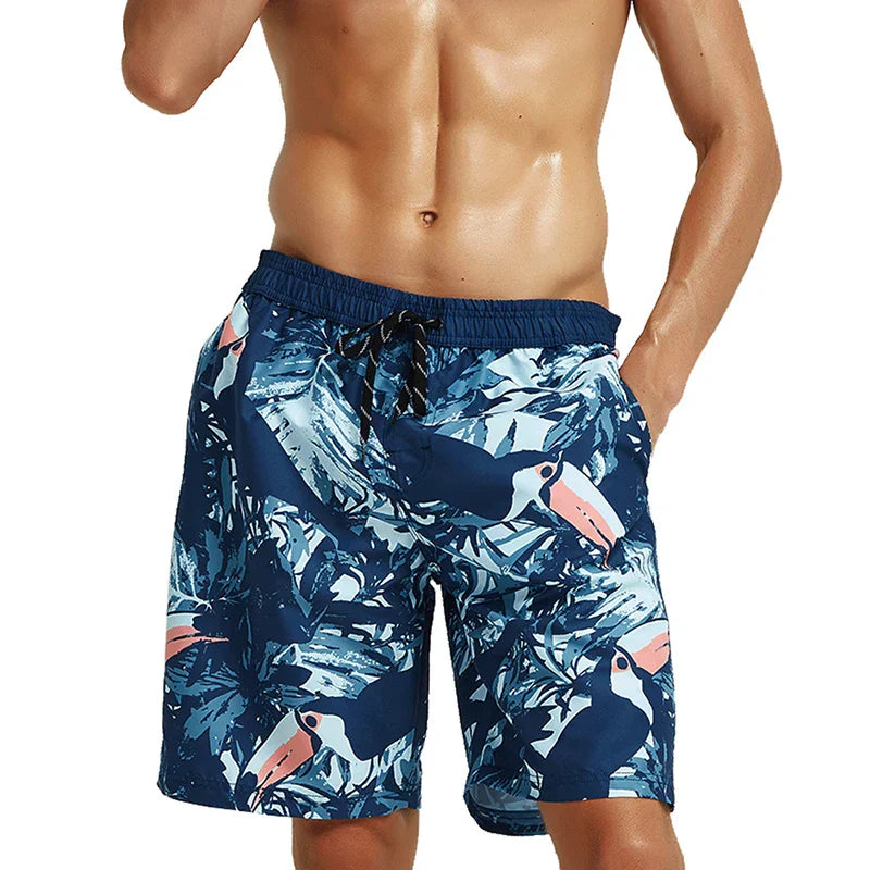 HOTMANGO Men's Beach Shorts Quick Drying Loose and