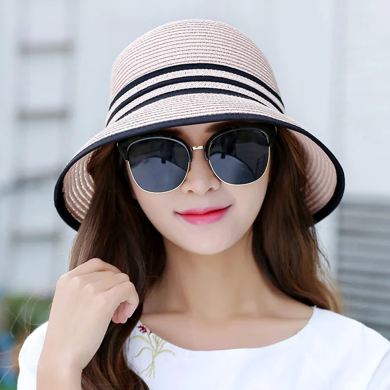 Muchique Boater Hats for Women Summer Sun Straw
