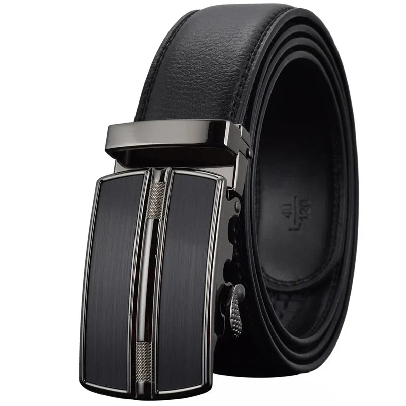 Men's Belts Luxury Automatic Buckle Genune Leather Strap