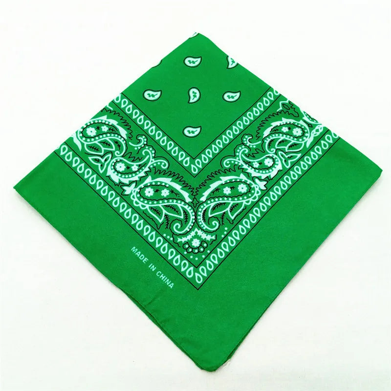 12pcs Polyester Cotton Cashew Flower Hiphop Bandanas For
