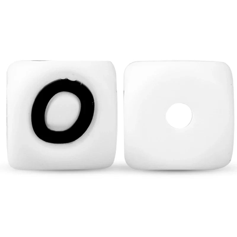 500pc/Lot 12MM Baby Silicone Letters Beads BPA Free