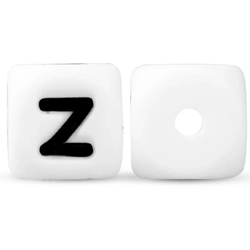 500pc/Lot 12MM Baby Silicone Letters Beads BPA Free