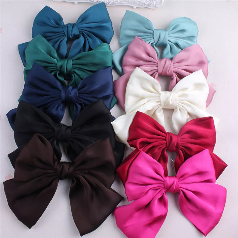 Fashion Ribbon Hairgrips Big Large Bow Hairpin For