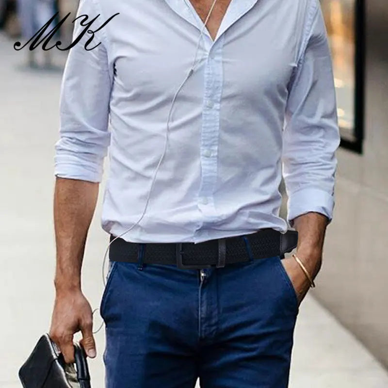 MaiKun Canvas Belts for Men Fashion Metal Pin