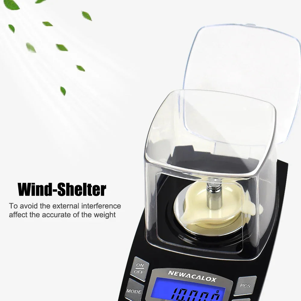 NEWACALOX 50g/100g x 0.001g USB Charging Jewelry Scale