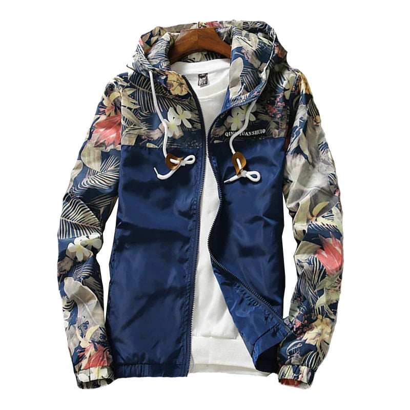 Windbreaker Jackets Mens Hooded Jacket Sportswear Bomber Jacket