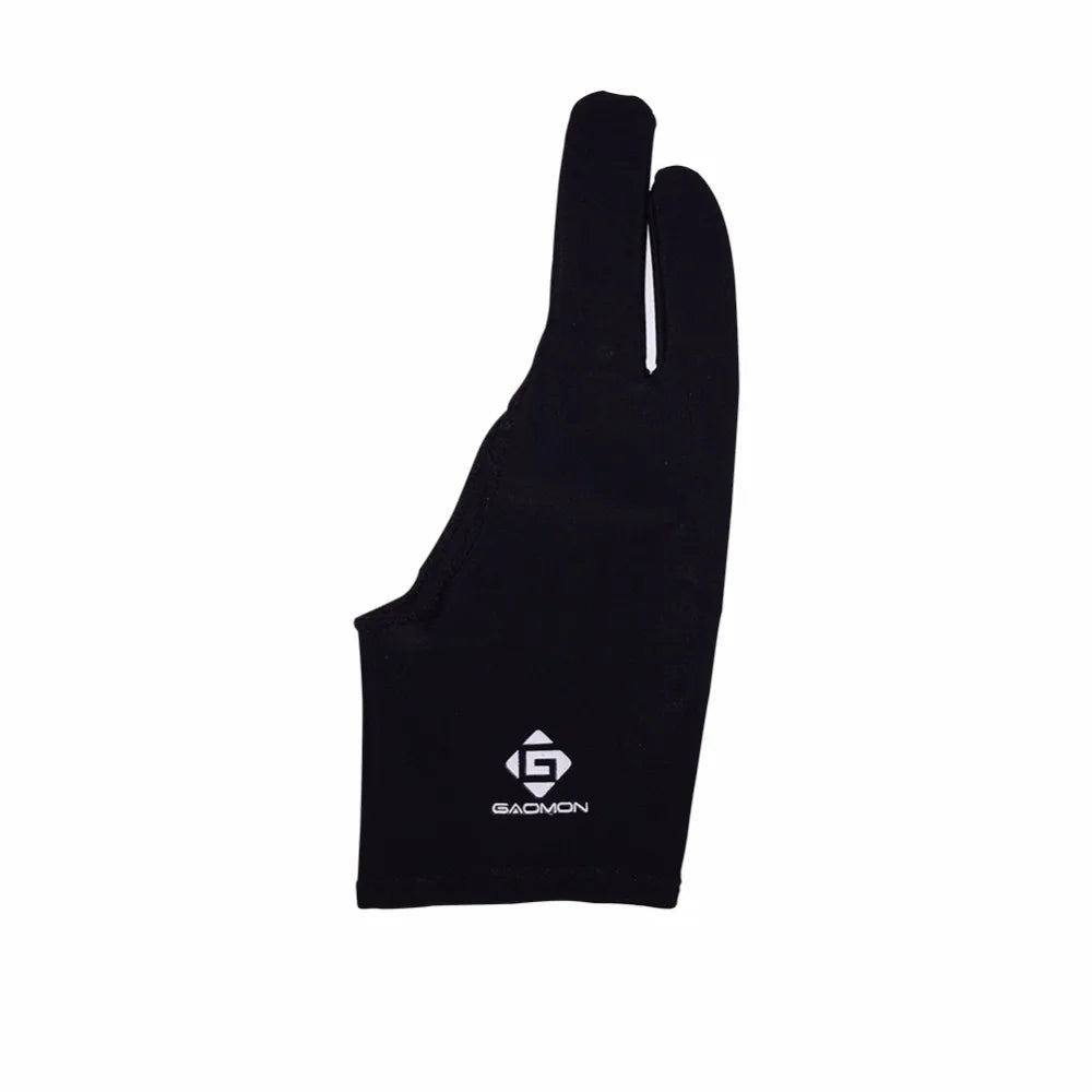 GAOMON Two-Finger Anti-Skid Black Artist Lycra Glove for
