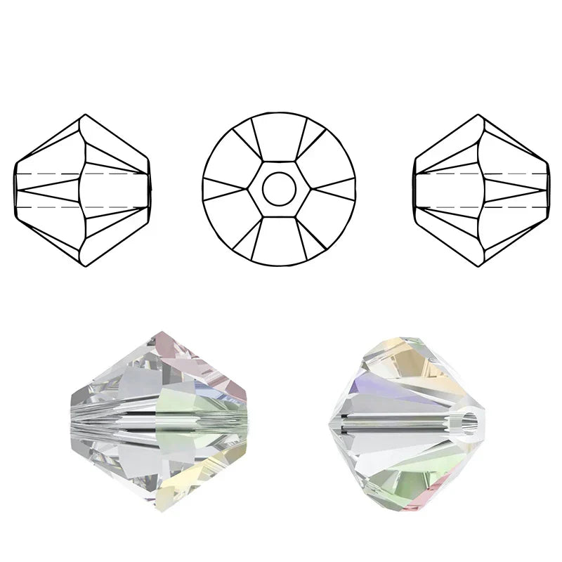 Wholesale 4mm6mm Bicone Beads glass beads Crystal Beads