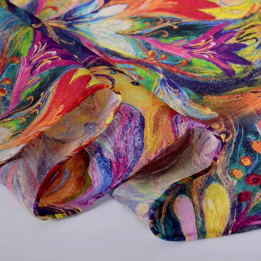 New Luxury Pure Silk Scarf Shawl Women