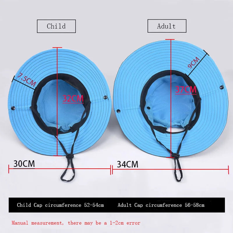 Parent-child Unisex Summer Foldable Sun Fisherman Hat Men