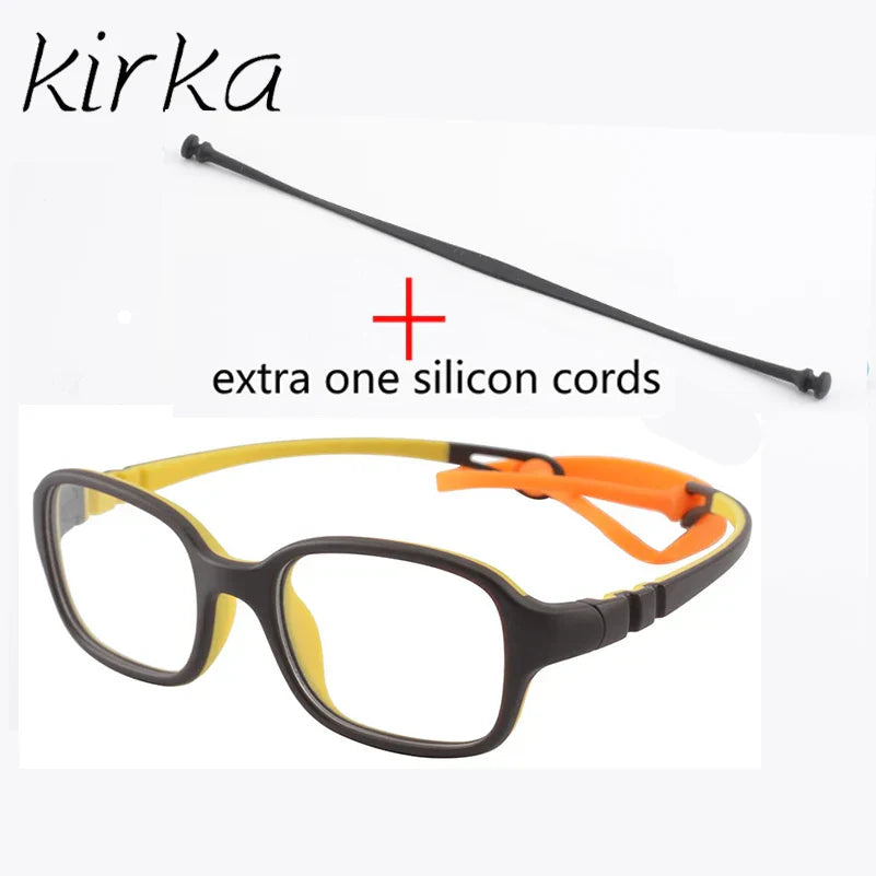Kirka Flexible Myopia Optical Children Glasses Frame Solid