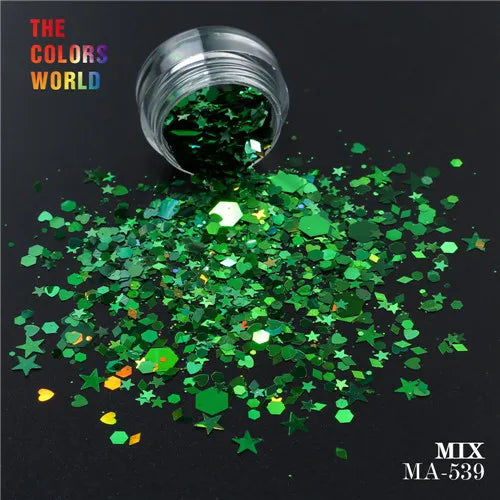 TCT-093 Mix Shape Mix Size Nail Glitter