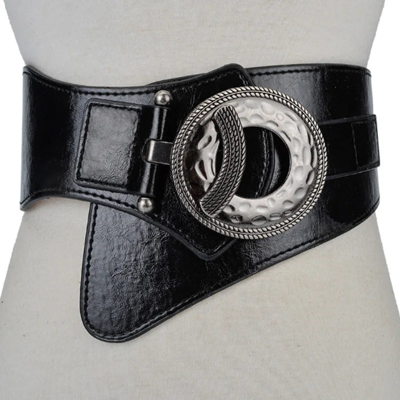 Hot Fashion Women Wide Waist Elastic Stretch Belt