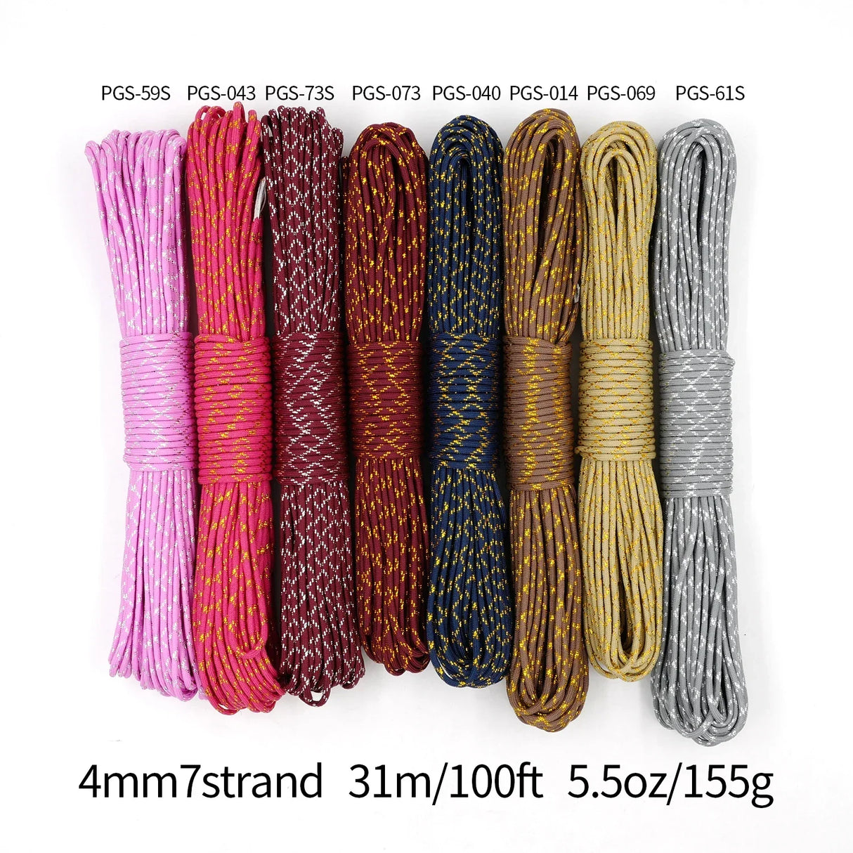 YOUGLE Metallic 550 Paracord Parachute Cord Lanyard with