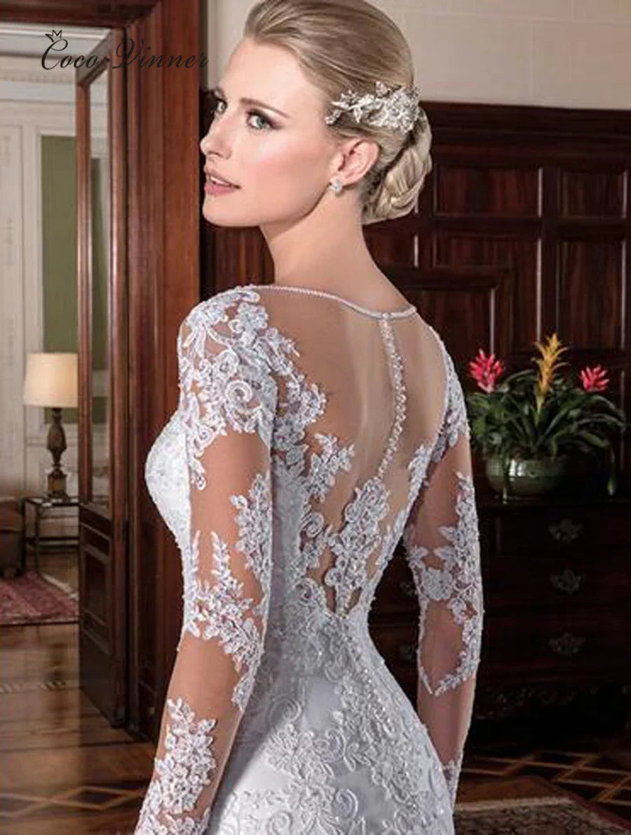 Illusion America Europe Mermaid Wedding Dress 2024 New
