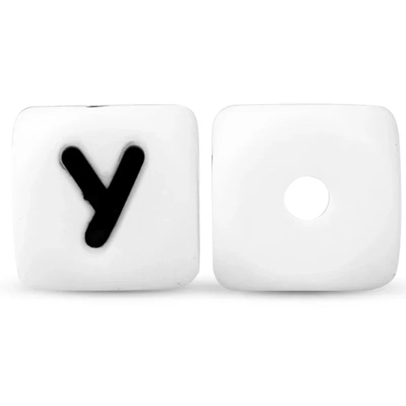 500pc/Lot 12MM Baby Silicone Letters Beads BPA Free