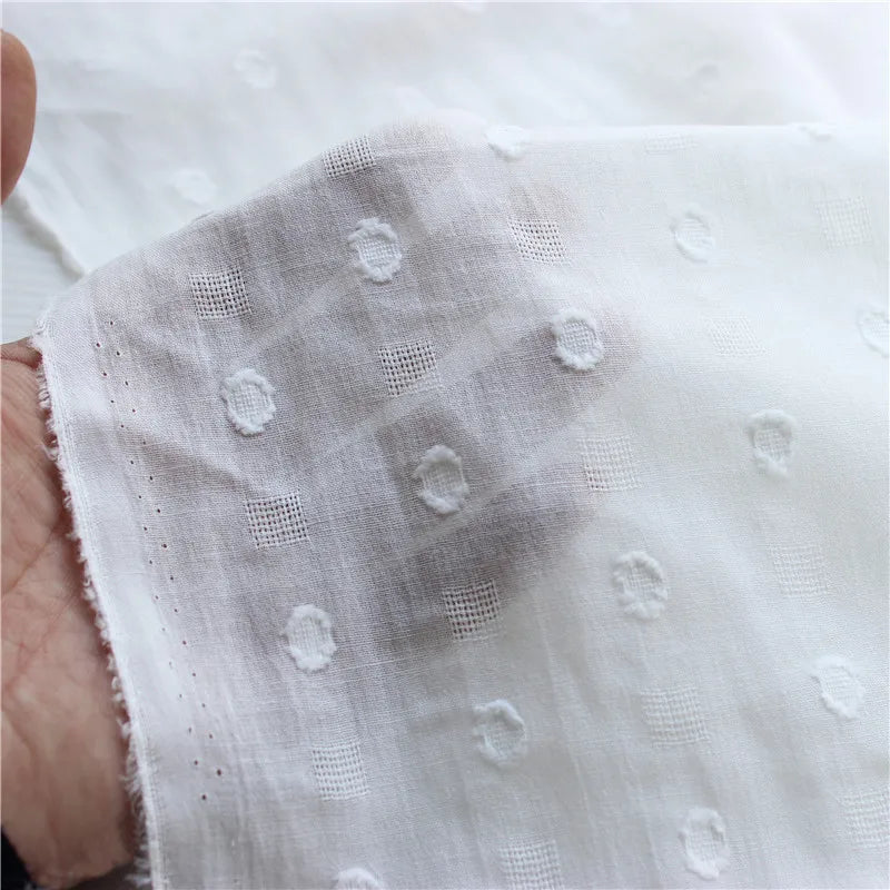 Pure cotton jacquard fabric for woman shirt dress