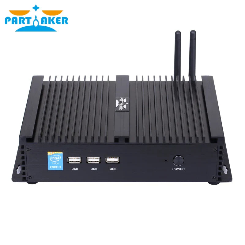 Partaker I3 Rugged Fanless Barebone Mini PC Core