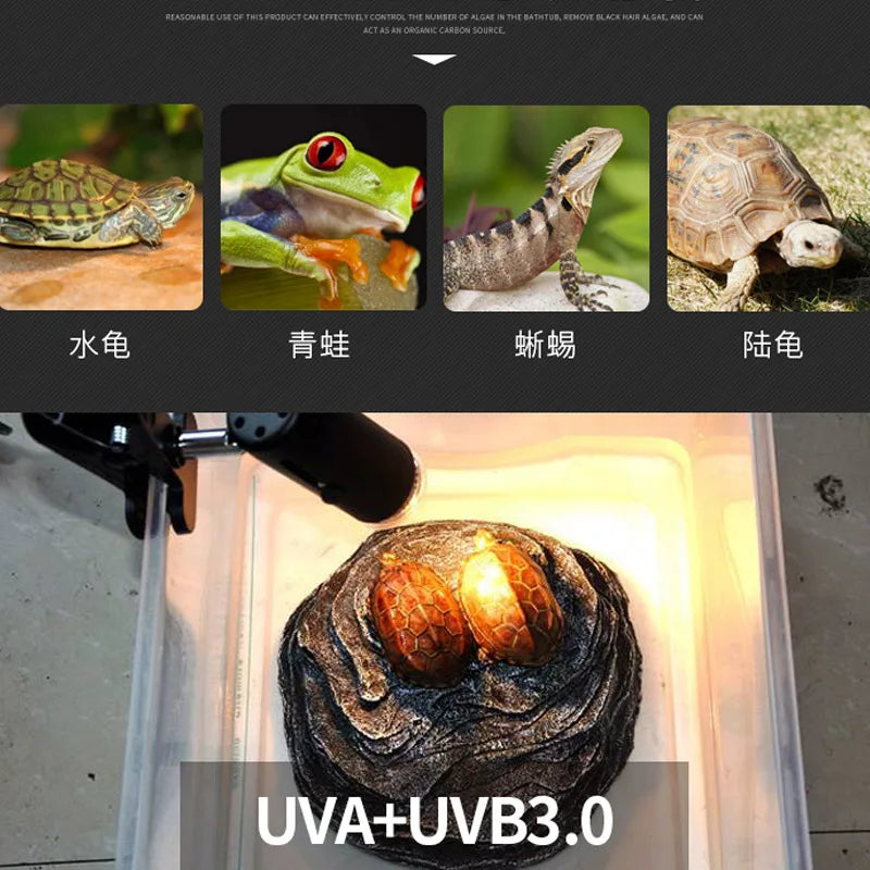 Heating Lamp Holder Clamp UVA+UVB 3.0 Lamp Set