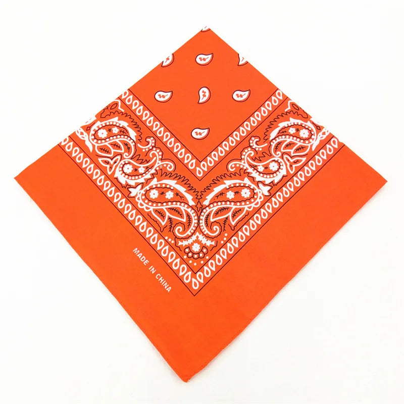 12pcs Polyester Cotton Cashew Flower Hiphop Bandanas For