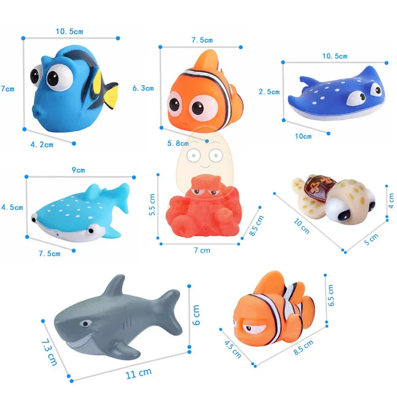 Baby Bath Toys Finding Fish Kids Float Spray