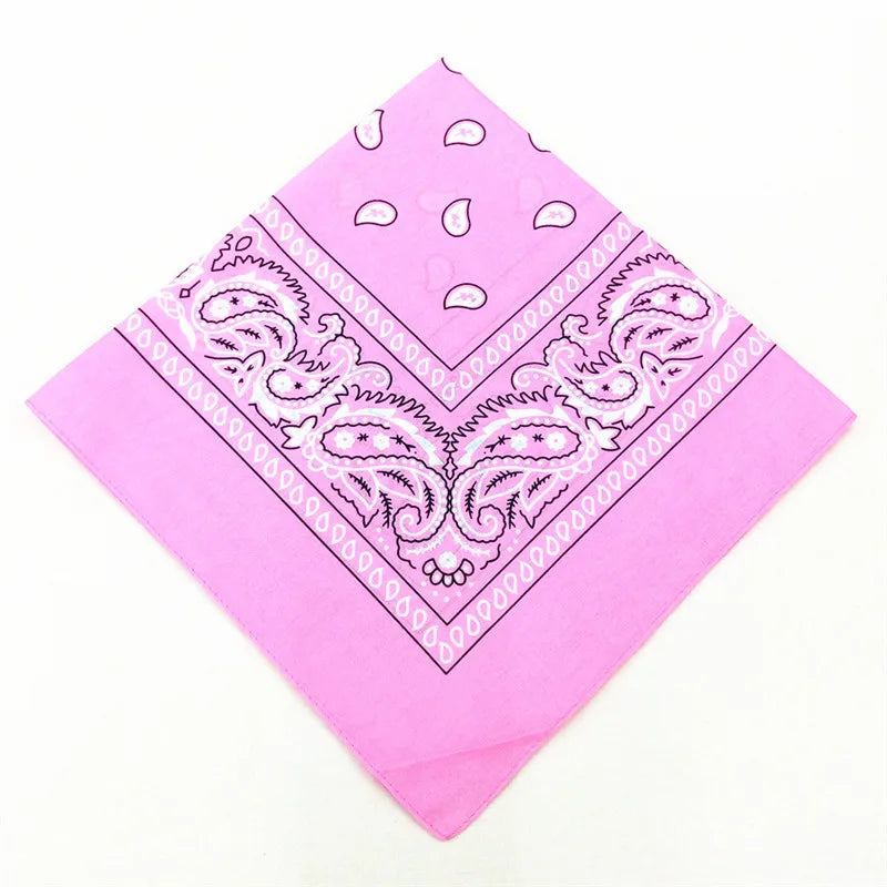 12pcs Polyester Cotton Cashew Flower Hiphop Bandanas For