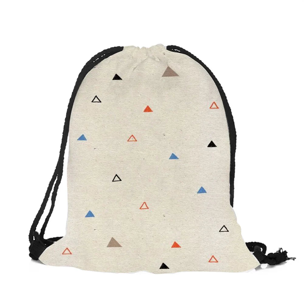 Simple Style Geometric Pattern Artistic Leaf Print Drawstring