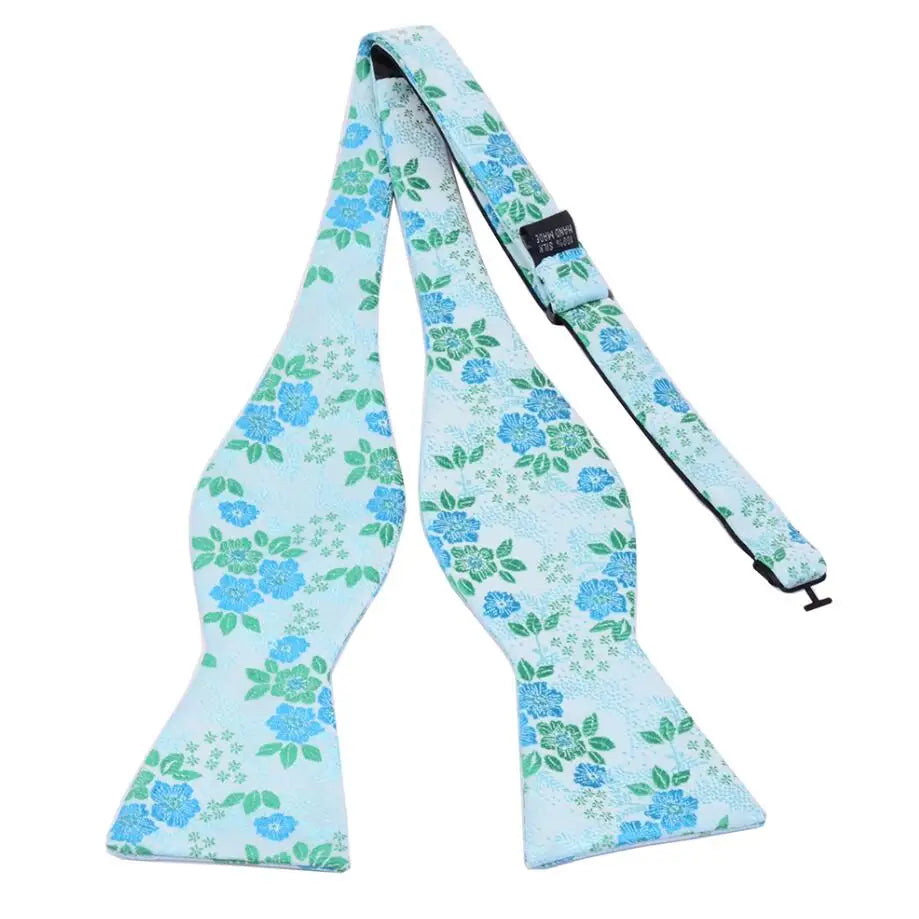 RBOCOTT Floral Self Tie Bow Tie Men's Silk