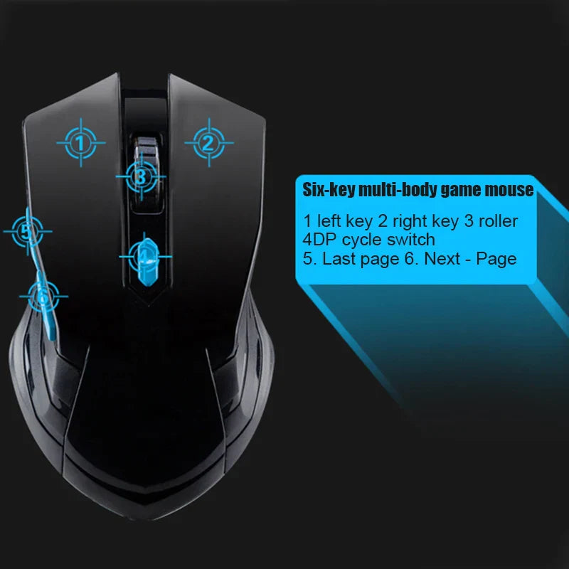Keyboard Mouse Combos Waterproof Multimedia 2.4GHz Wireless Gaming