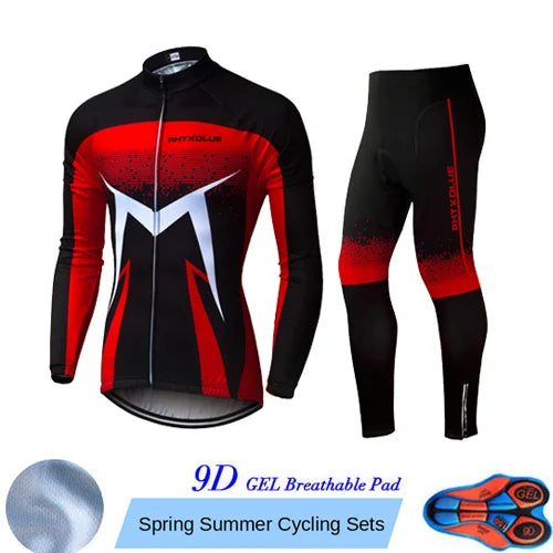 Phtxolue Breathable Long Sleeve Cycling Set Mountain Bike