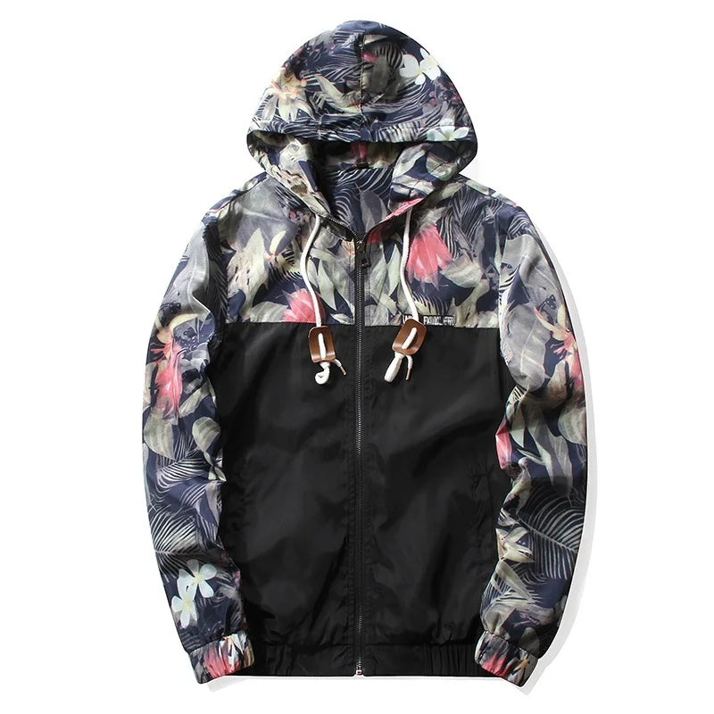 Windbreaker Jackets Mens Hooded Jacket Sportswear Bomber Jacket
