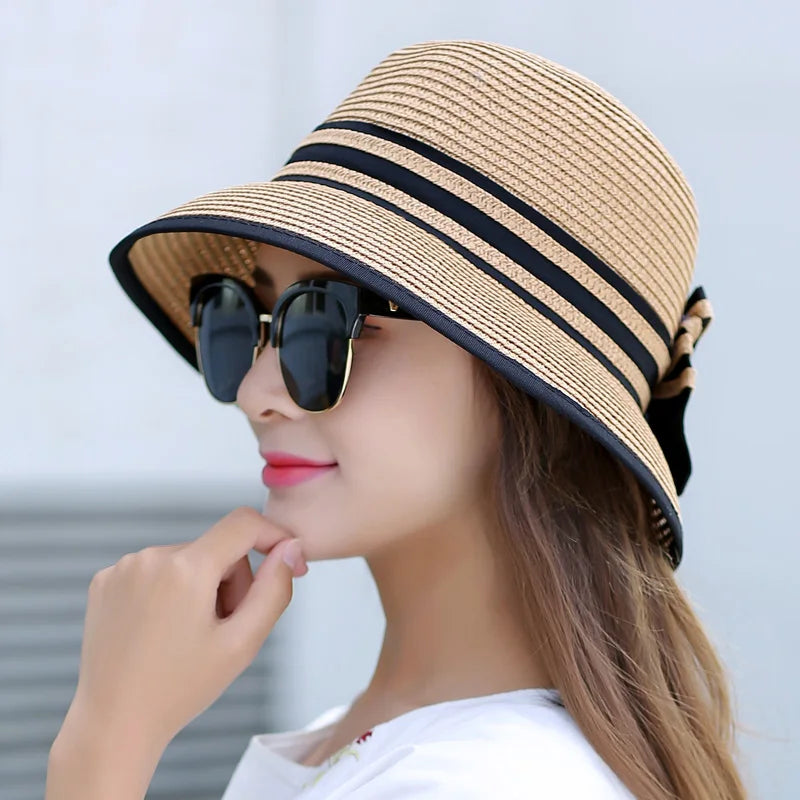 Muchique Boater Hats for Women Summer Sun Straw