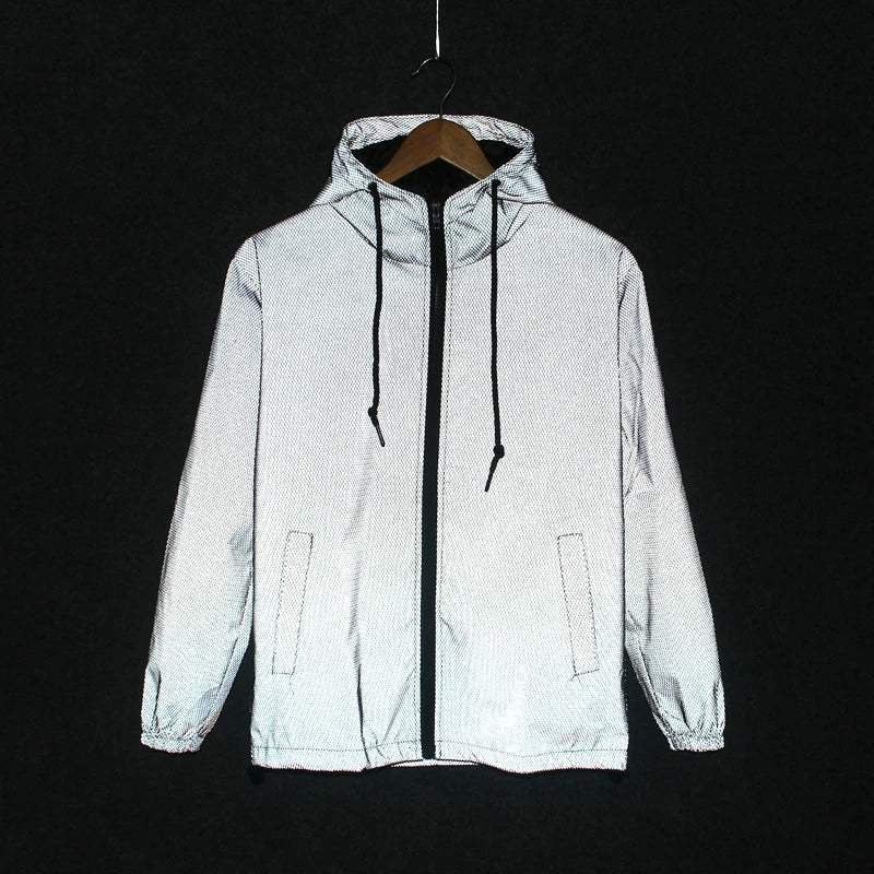 New Men Leopard zebra reflective Night shining Hooded