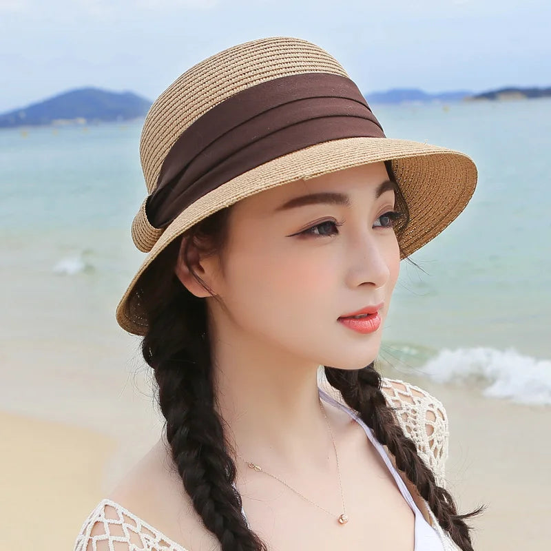 Muchique Boater Hats for Women Summer Sun Straw