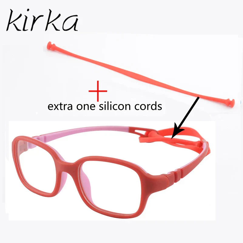 Kirka Flexible Myopia Optical Children Glasses Frame Solid