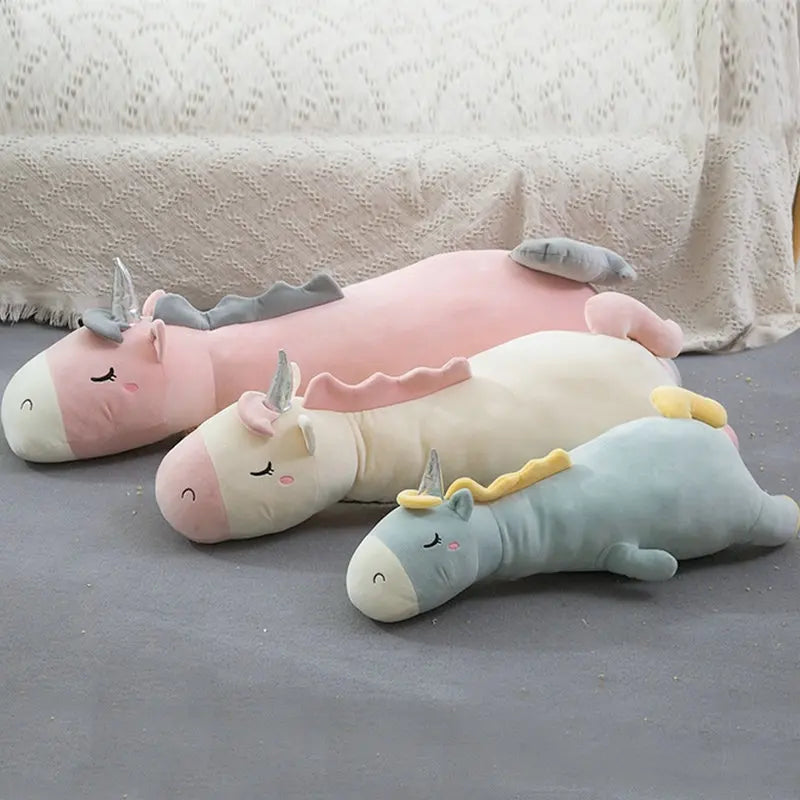 Giant Soft toy unicorn Stuffed Silver Horn Unicorn