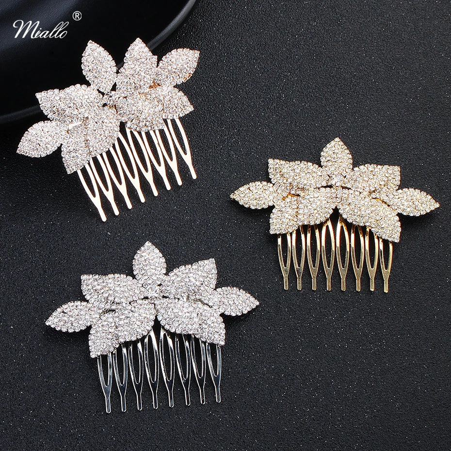 Miallo Full Austrian Crystal Hair Combs Fashion Wedding