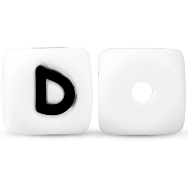 500pc/Lot 12MM Baby Silicone Letters Beads BPA Free