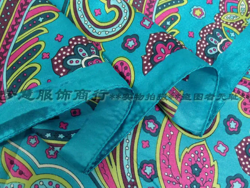 Spring And Autumn Female Satin Scarf,Big Square Scarves