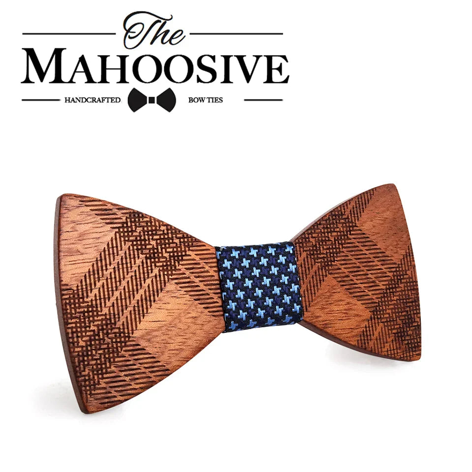Mahoosive Wood Bow Ties for Mens Wedding Suits