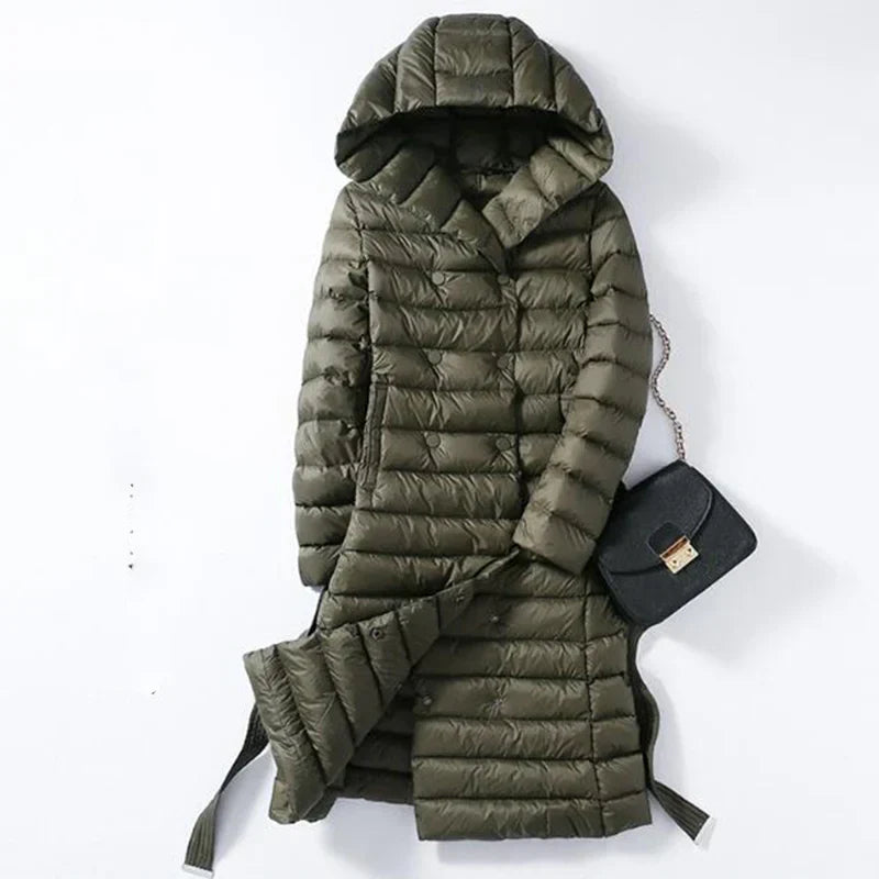 SEDUTMO Winter Long Womens Down Jackets Ultra Light