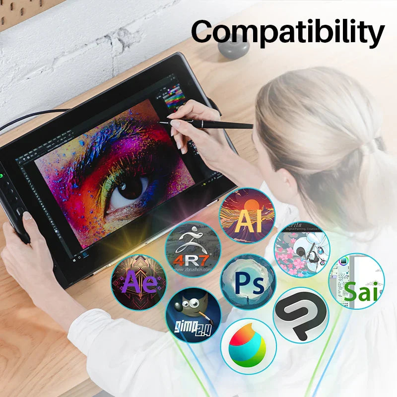 HUION Kamvas Pro 16 Graphics Tablet Display 120%sRGB